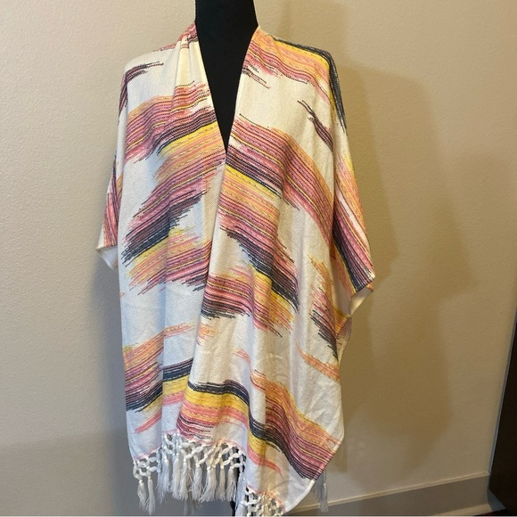 Anthropologie Sunrise Embroidered Kimono Woven Cotton OS $108 - Picture 3 of 8